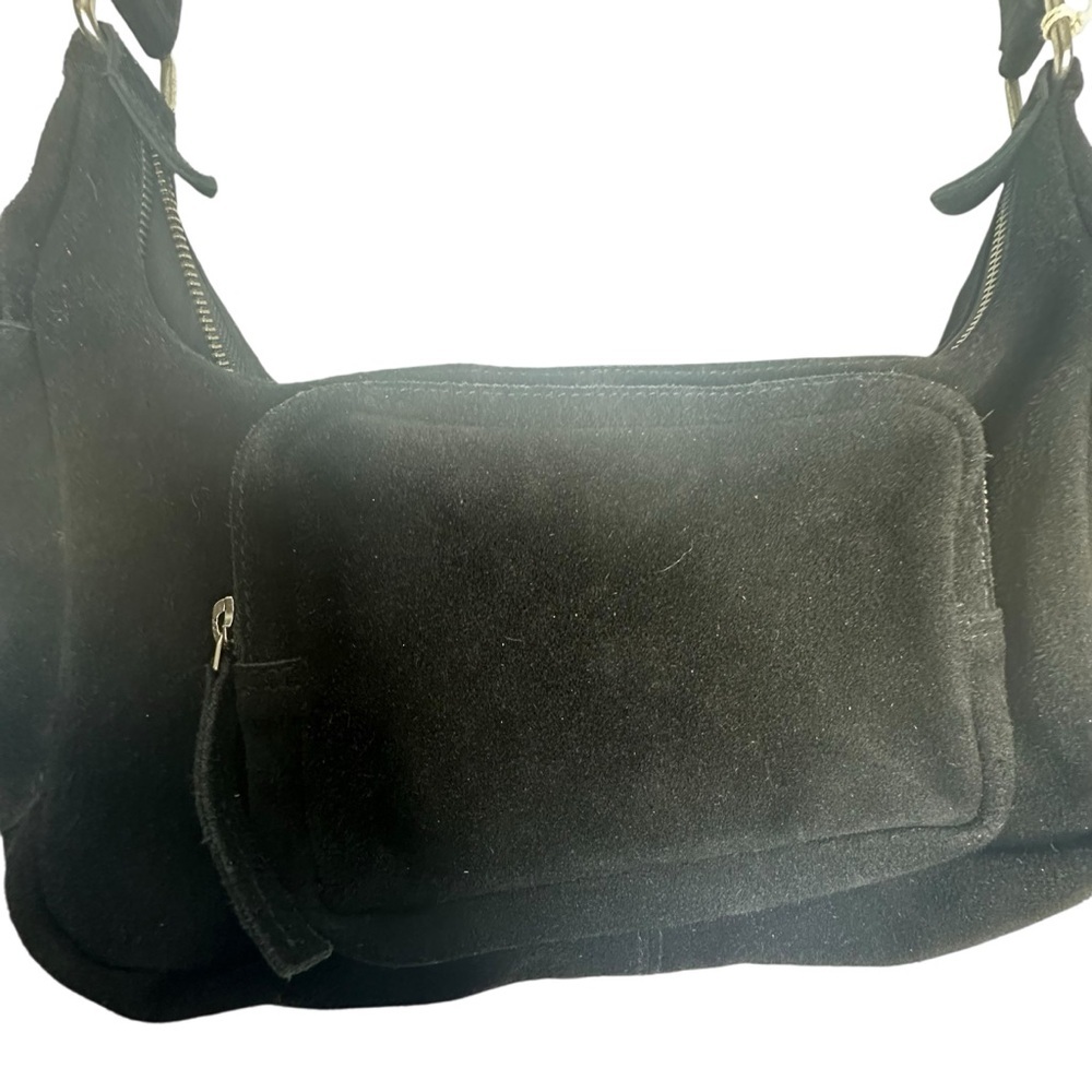 NWT Free People Siren Suede Shoulder Bag in Black - Picture 9 of 16